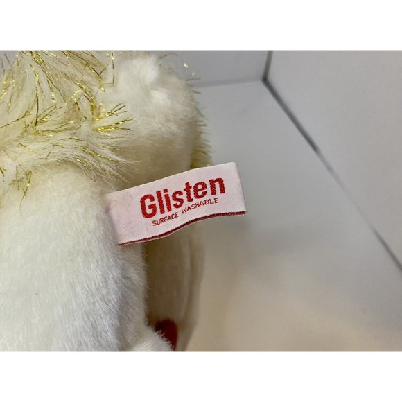 Russ Berrie GLISTEN White & Gold Reindeer‎ Plush 14” Christmas Bells Stuffed - Picture 6 of 8